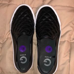 G by Guess black slip ons